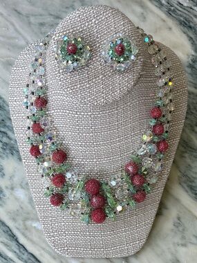 Vendome Aurora Borealis Necklace Set